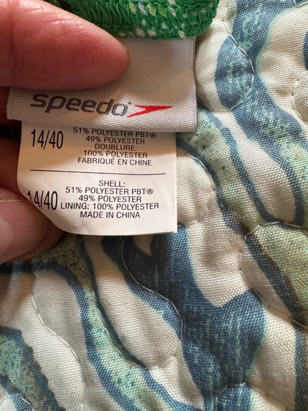 Speedo Abstract Print One-Piece Swimsuit - Picture 7 of 8